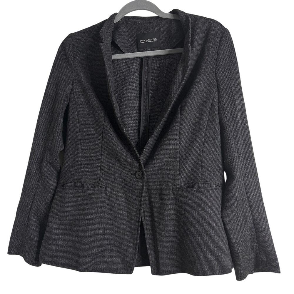 Banana Republic Women’s Long and Lean Blazer, Slate Gray, size 6